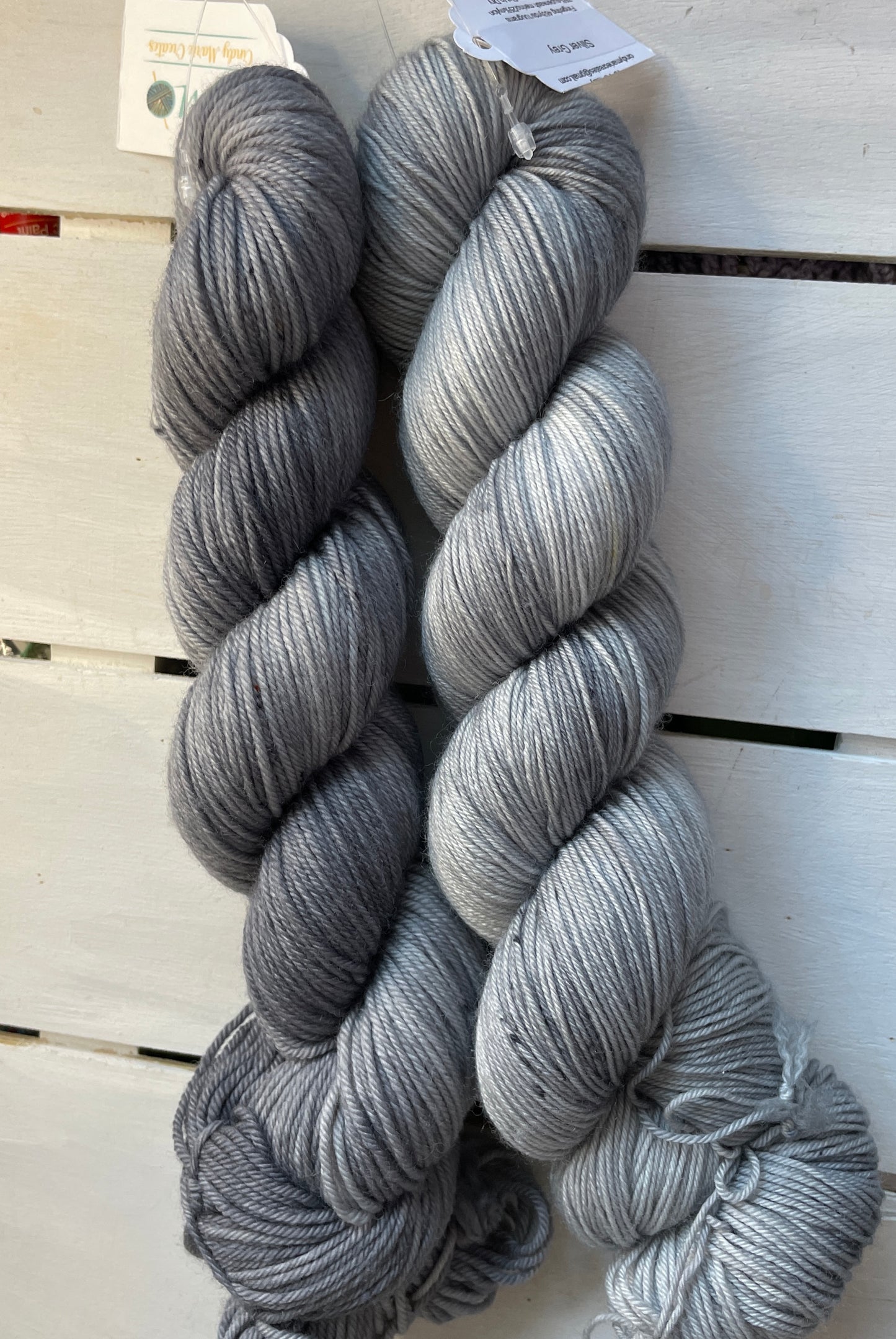 Silver Grey, superwash merino wool