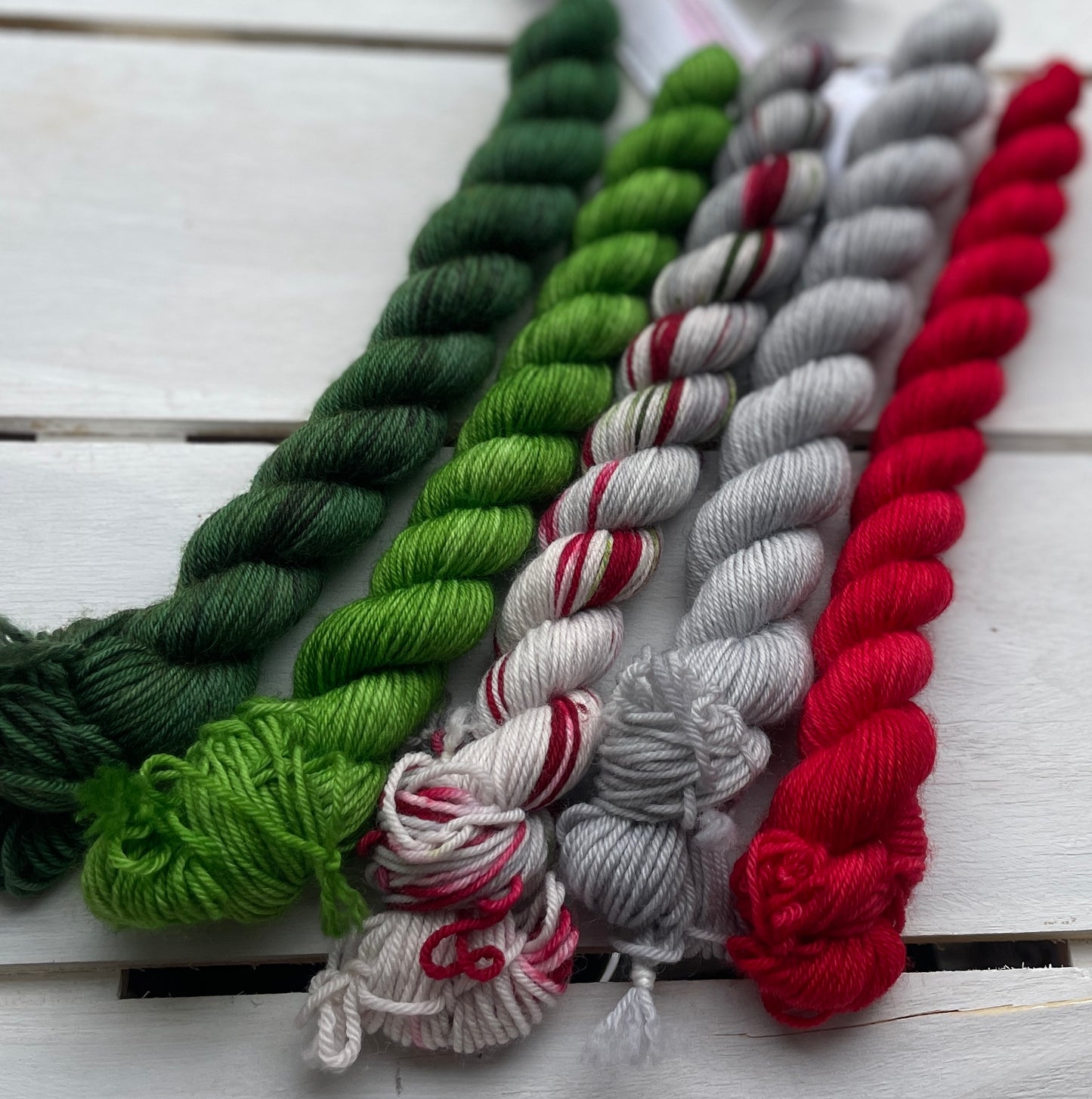 Winter Berry, 75merino/25nylon% grey,red and green