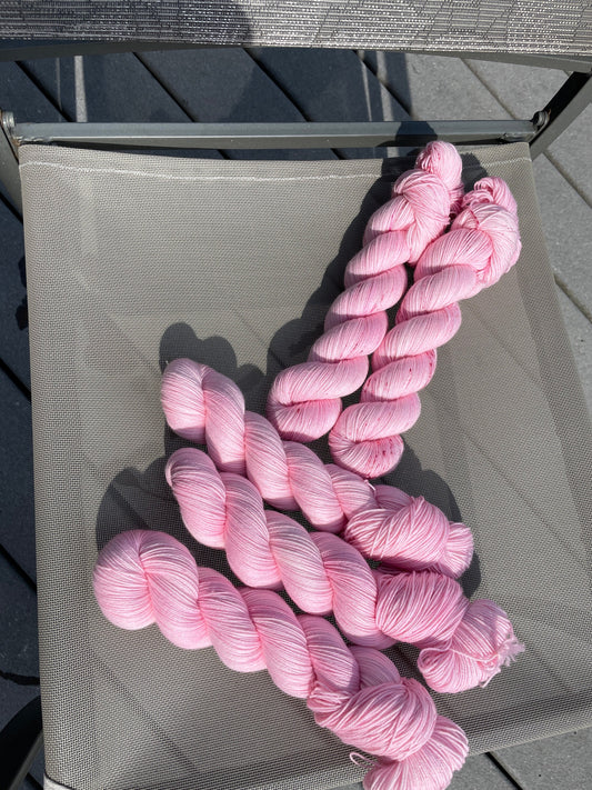 Ballerina Pink, fingering & DK superwash merino wool