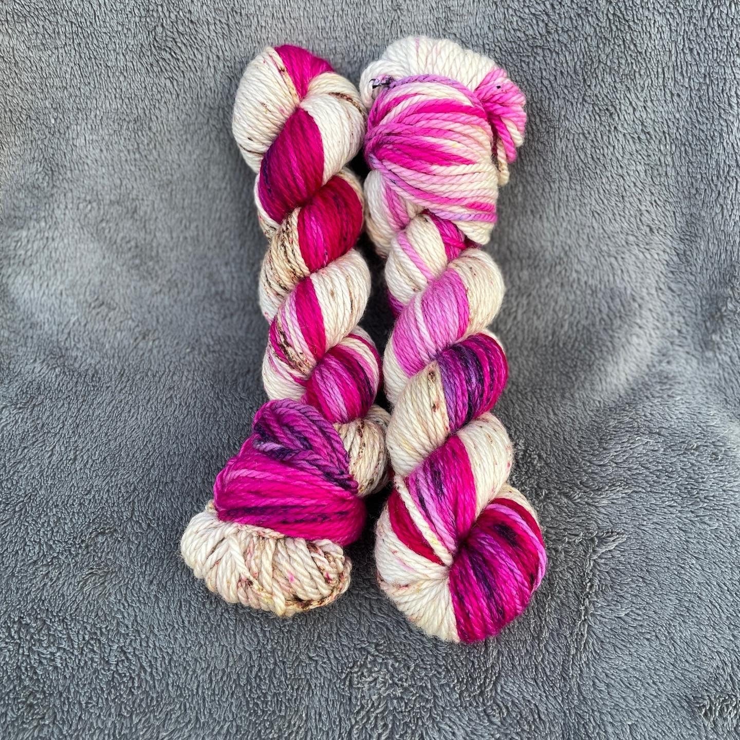 Rhubarb Crumble, bulky, super wash merino wool