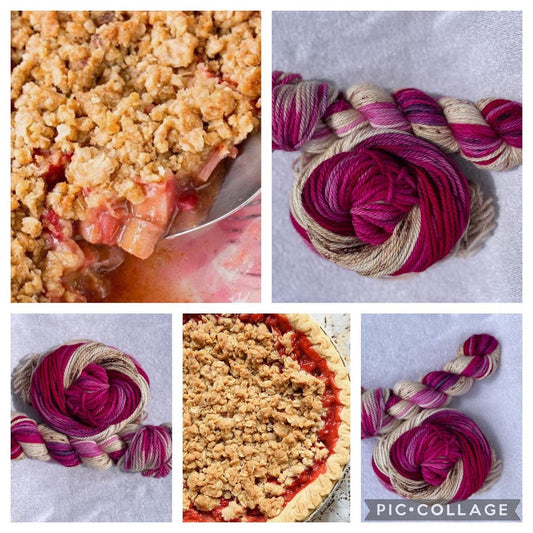 Rhubarb Crumble, bulky, super wash merino wool