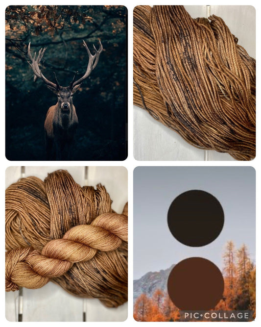 Oh Deer rich brown wool. 75superwash merino/25% nylon