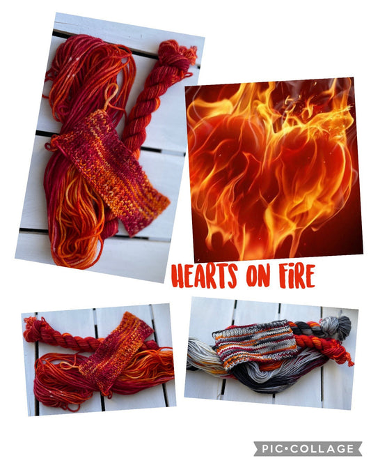 Hearts on Fire, 75superwash merino/25% nylon